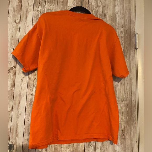 Vintage Halloween Tee by Time 2 Celebrate size large, orange pumpkins bats moon - Picture 4 of 6
